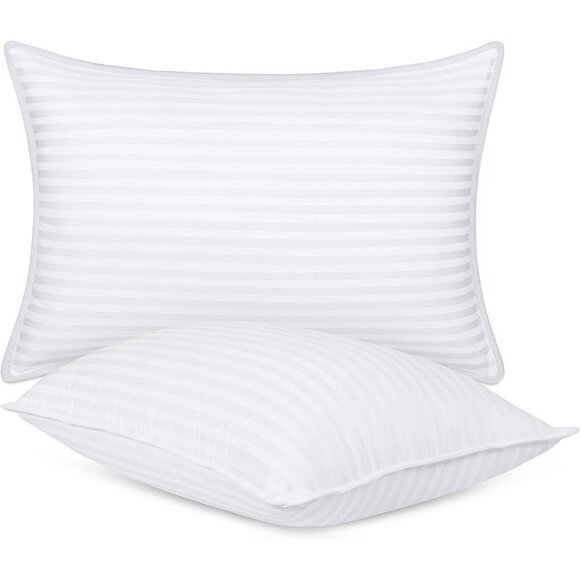 Bed Pillows for Sleeping Standard Size (White), Set of 2, Cooling Hotel Quality